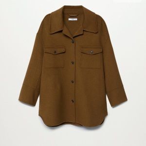 Mango Handmade Wool Shirt Jacket (Shacket)